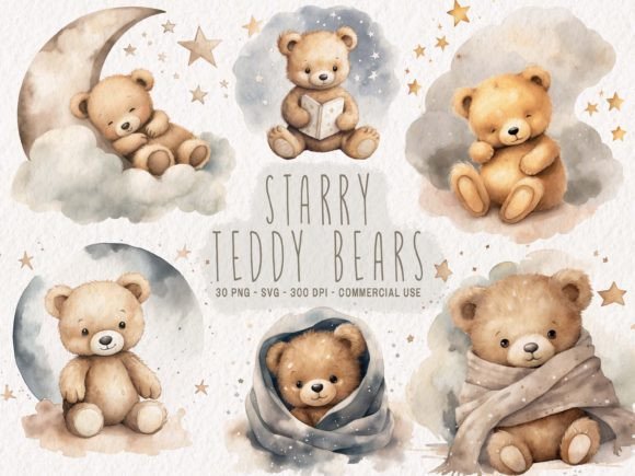 A Designer's Review: Watercolor Teddy Bear Clipart in Client Projects