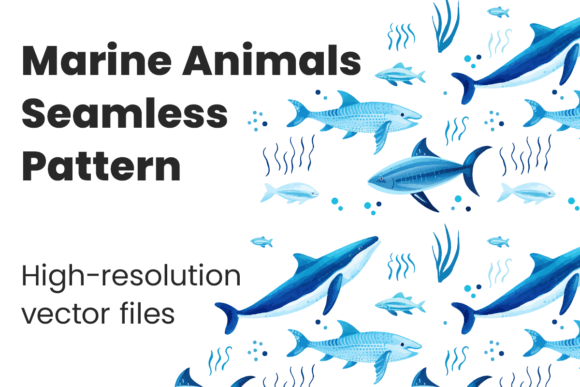 A Gorgeous Marine Animal Pattern for Blog Graphics