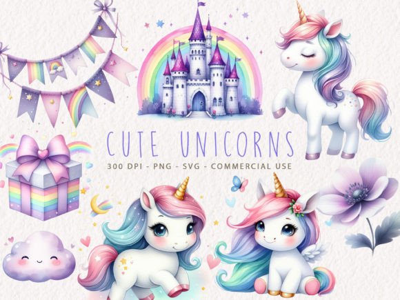 A Review of a Watercolor Unicorn Illustrations Bundle