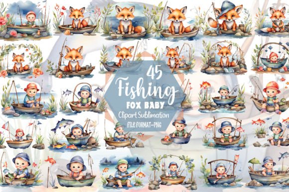 A Review of Watercolor Fishing Fox Baby Clipart Graphics