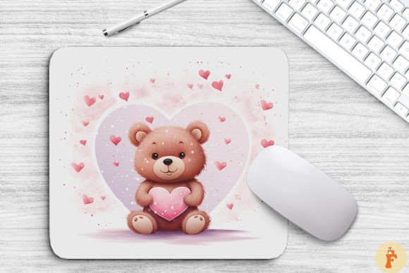 A Valentine Bear Mouse Pad Graphic for Sweet Brand Backgrounds