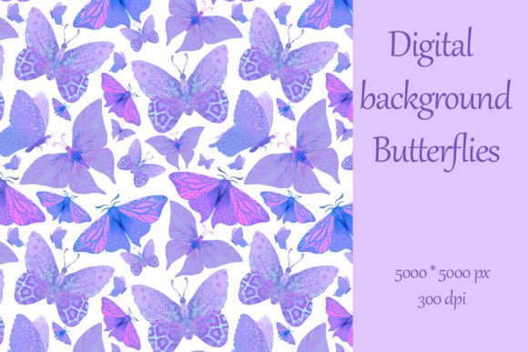 A Watercolor Butterfly Pattern for Commercial Graphics