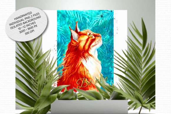 A Watercolor Cat Illustration for Editorial Graphics
