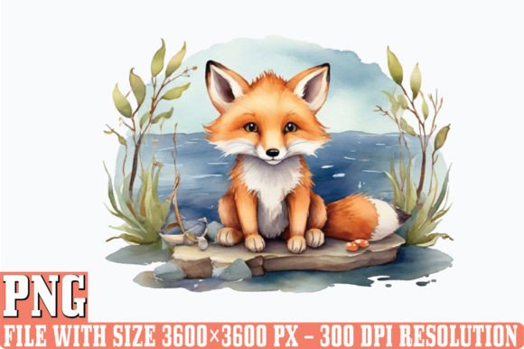 A Watercolor Fox Clipart for Branding & Illustrations