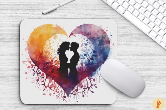 A Watercolor Romance Graphic for Editorial Backgrounds