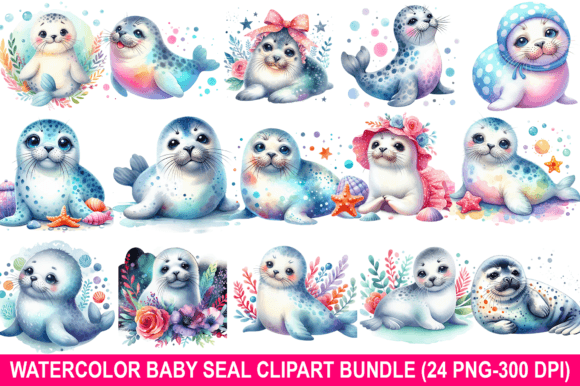 Baby Seal Graphics for Crafting and Illustrations