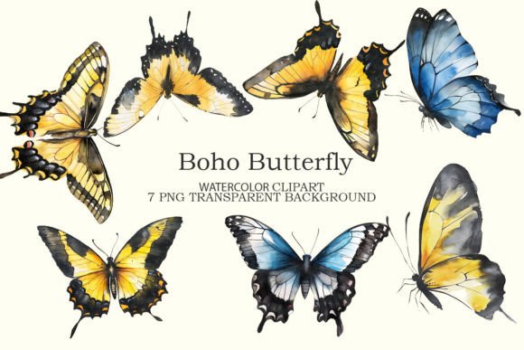 Boho Butterfly Graphics for Nature-Inspired Brand Illustrations