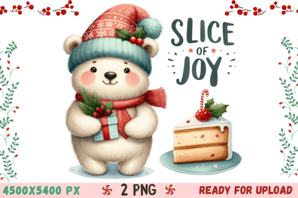 Cute Bear in Christmas: A Craft-Ready Graphic for Seasonal Joy