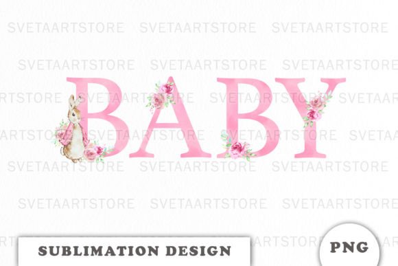Flopsy Bunny Clipart for Craft Graphics and Baby Branding