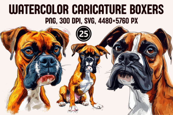 From Graphics to Crafted Gifts: The Watercolor Boxers Illustrator