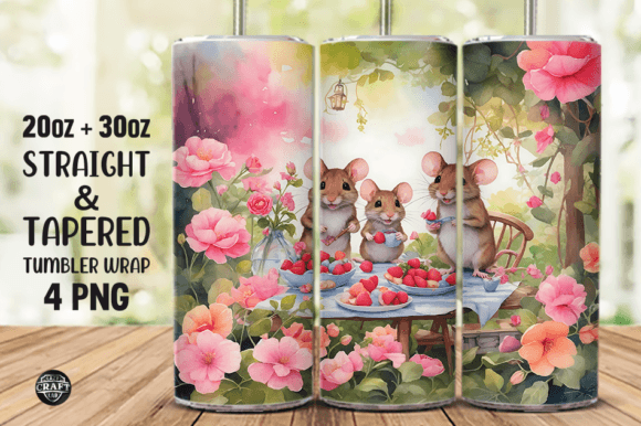 Integrating a Watercolor Rat Graphic for Tumbler Wrap Projects