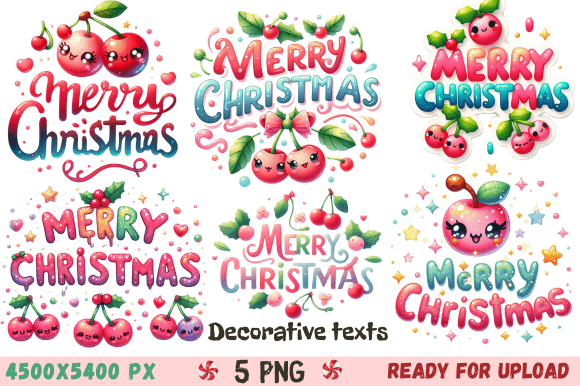Merry Christmas with Cute Cherries: A Graphic Design Gem for Scene Generators