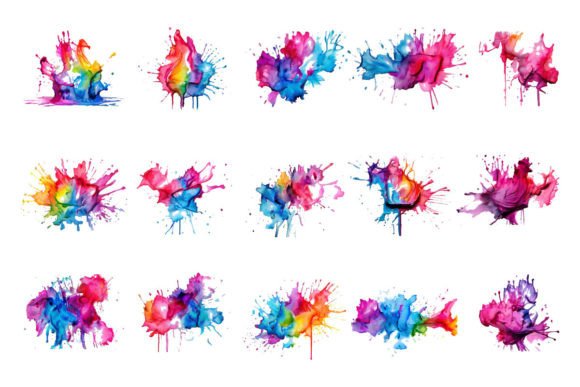 My Take on the Watercolor Ink Splatter Brush Set Graphics