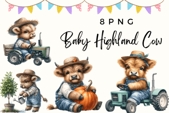 Reviewing Rustic Highland Cow Illustrations for Graphics