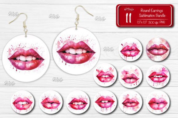 Sublimation Earring Graphics for Crafting & Lifestyle Content