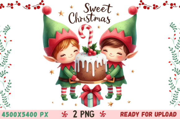 Sweet Christmas Elves: A Brand Designer's Review for Graphics and Print Templates