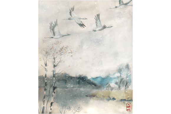 Watercolor Autumn Storks: A Handmade Designer's Review