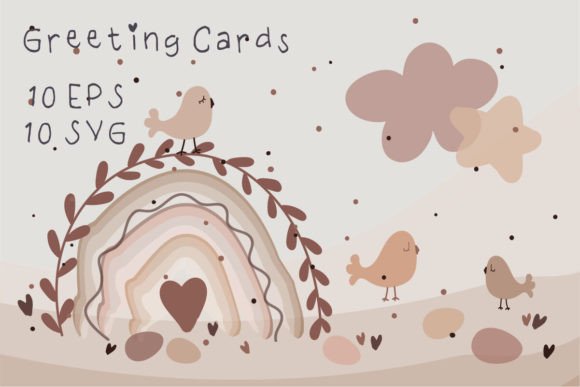Watercolor Rainbow Easter Graphics for Boho Illustrations