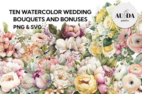 Watercolor Wedding Bouquets 2: Illustrations for Elegant Crafting